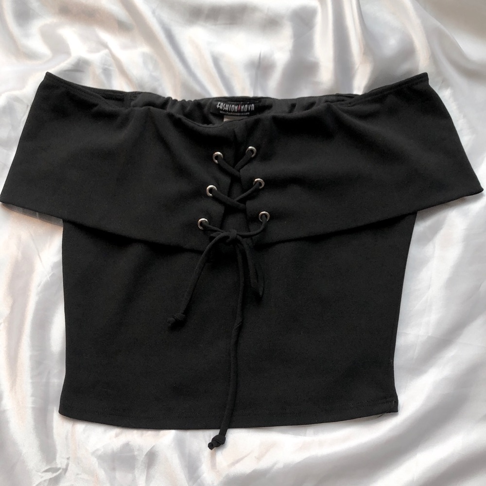 FASHION NOVA Off The Shoulder Top Black